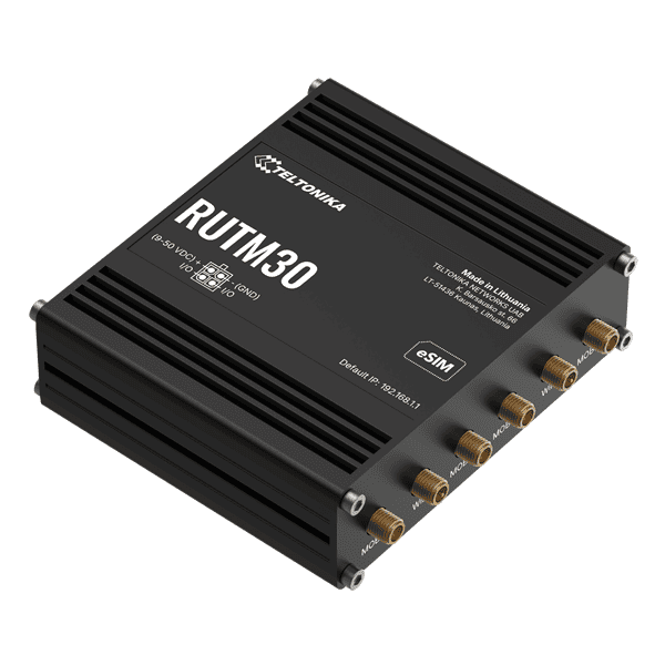 Rugged industrial IoT router with multiple wireless antennas for reliable network connectivity.