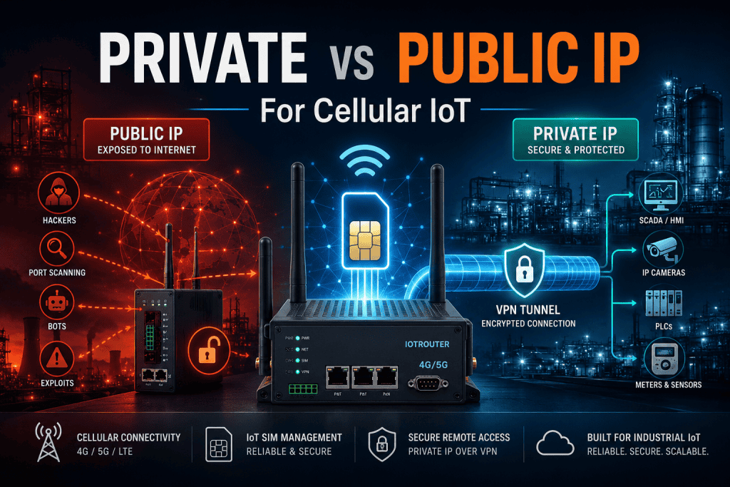 Private IP SIM vs Public IP SIM for IoT and M2M connectivity