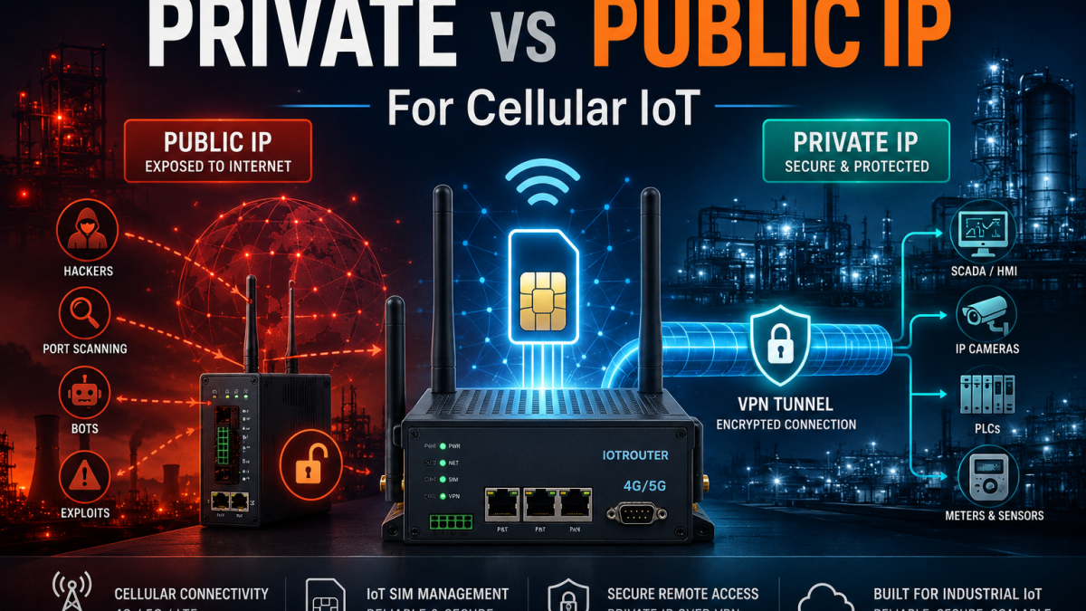 Private IP SIM vs Public IP SIM for IoT and M2M connectivity