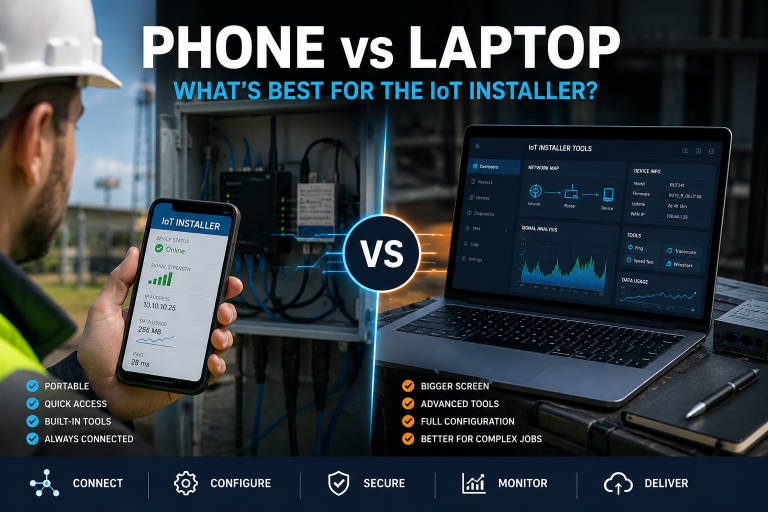 Phone vs laptop for iot installaters